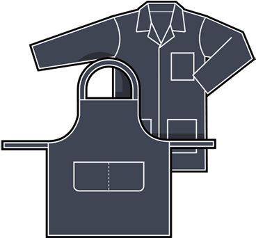 Aprons & Lab Coats - Aprons & Lab Coats (379x384)