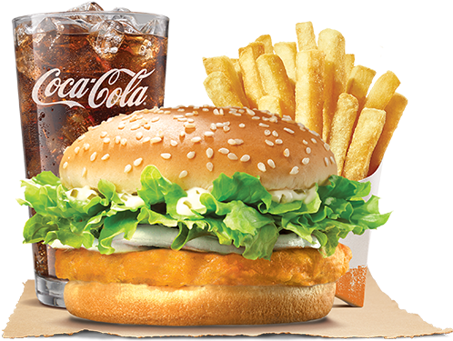 Tartar Crispy Chicken Burger With Fries Coke® - Canoas (500x540)