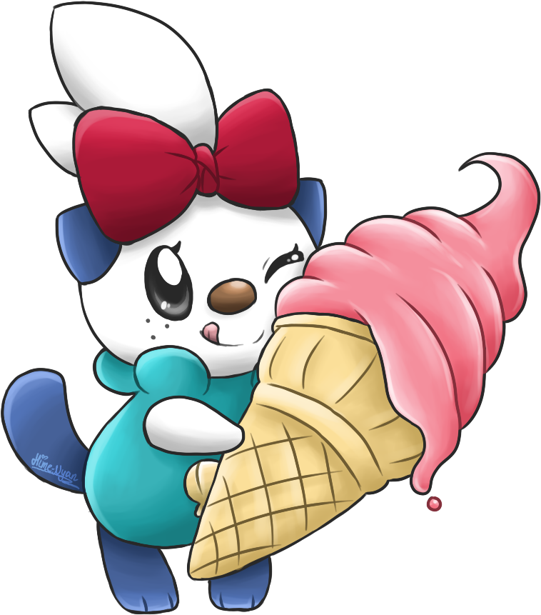 Kirei Loves Ice Cream By Hime Nyan - Oshawott (800x967)