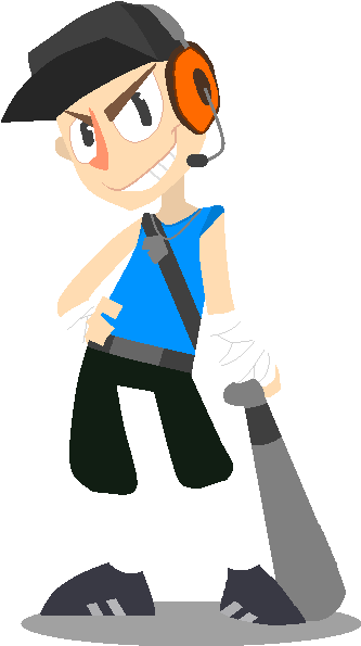 Tf2 Blu Scout By Madhouse Icecream - Cartoon (373x626)