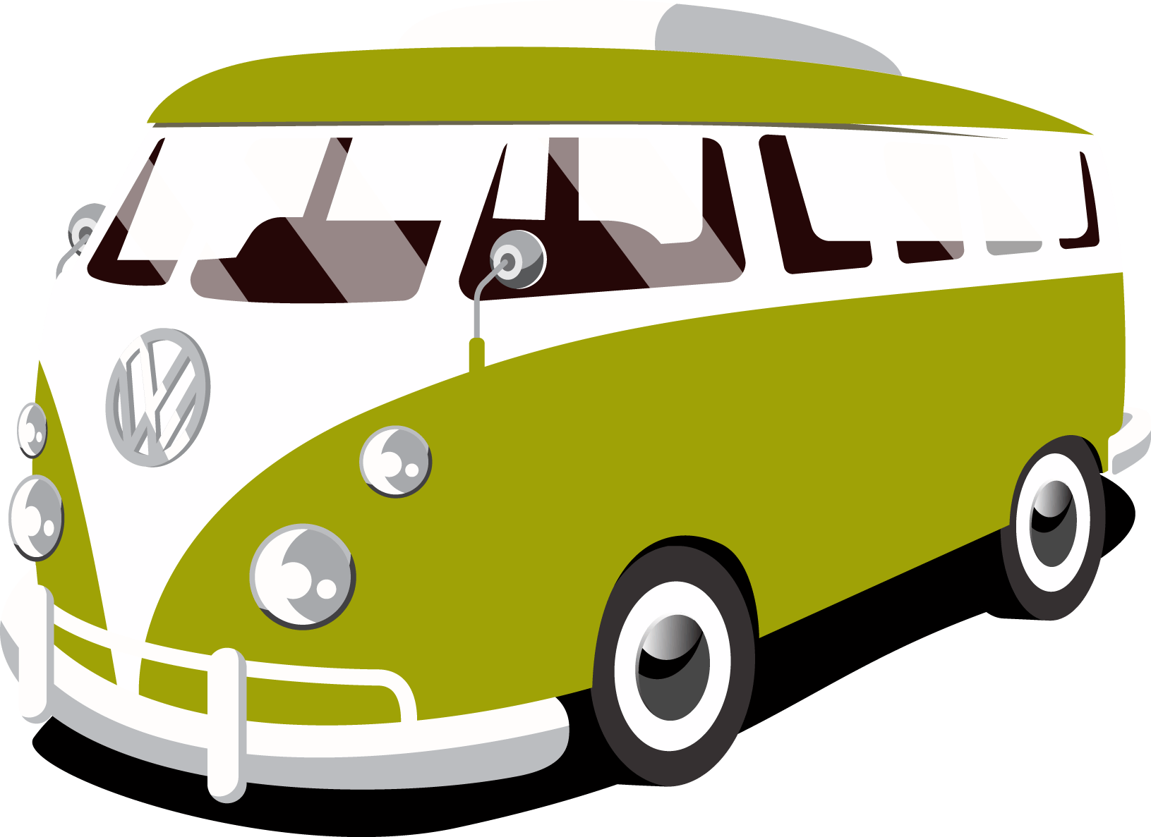 Volkswagen Clipart Hippy Van - Clip Art.