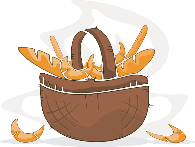 Food, Bread, Rolls, Basket, Bakery, With, Pastries - Basket Vector (640x483)
