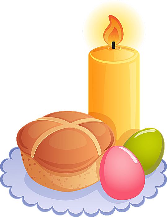 Church Clipart Bread - Easter Candle Clipart (539x700)