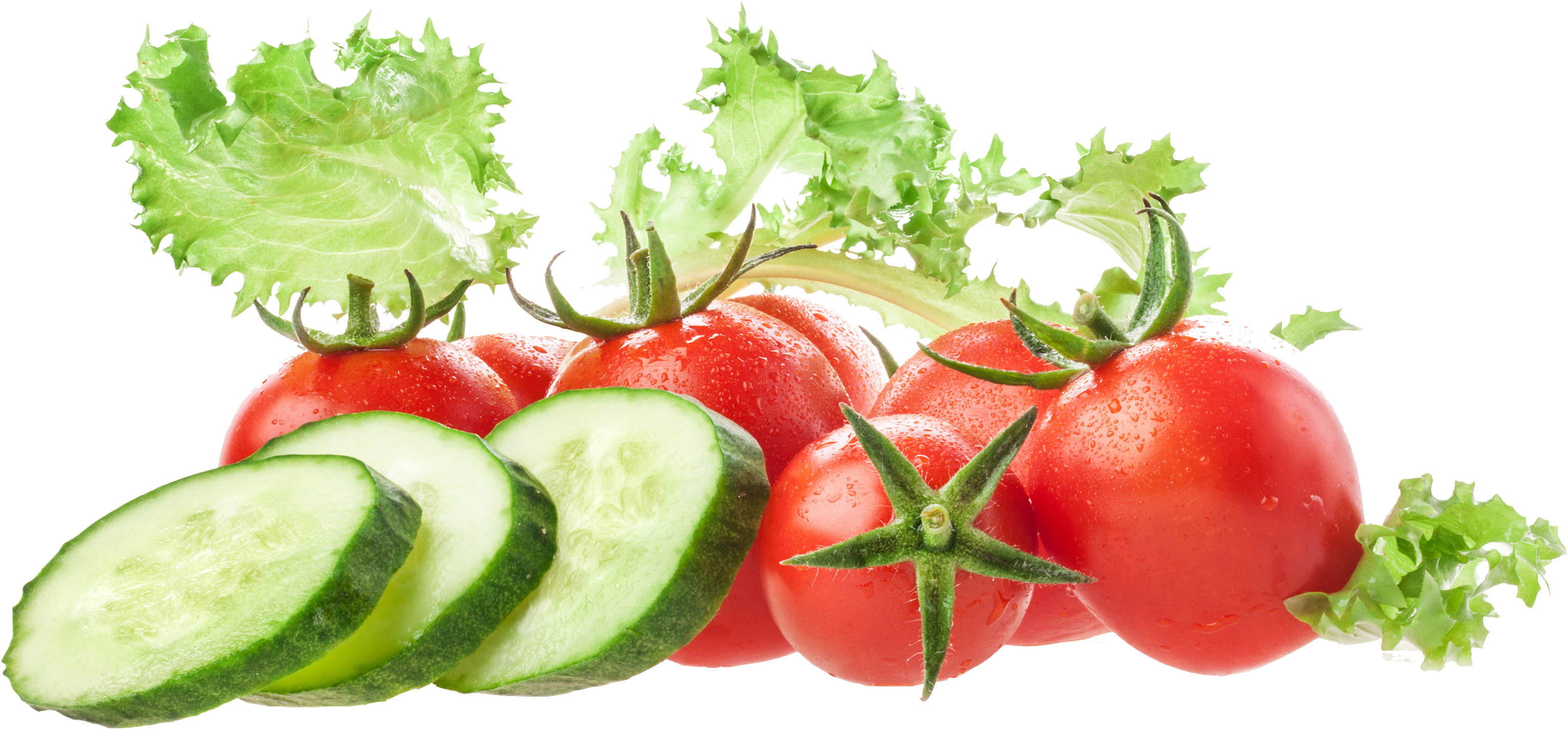 Tomato Slicing Cucumber Vegetable - Tomato Cucumber Png (3330x2016)