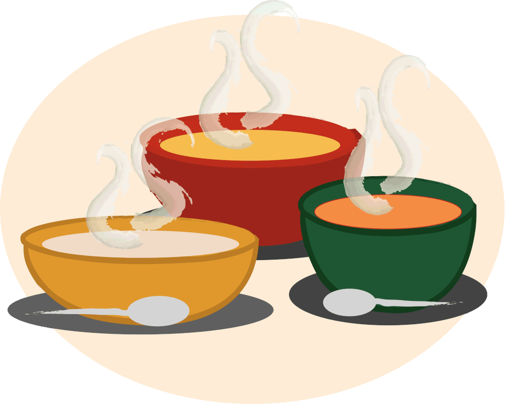 Soup Clipart Soup Bread - Soup Bowls Clip Art (1003x800)