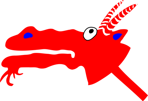 Goat, Head, Red - Clip Art (499x340)