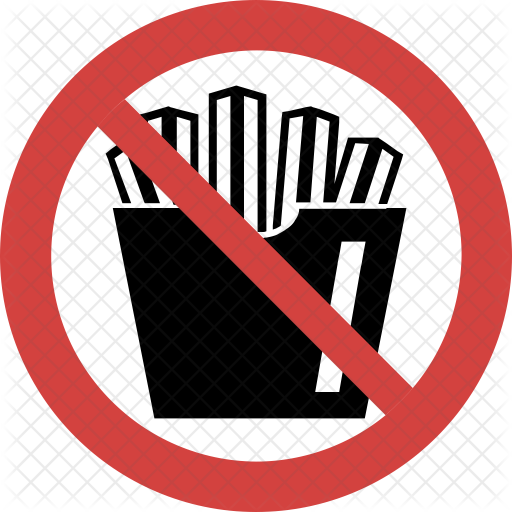 Fries Not Allowed Icon - Fries Flat Icon (512x512)