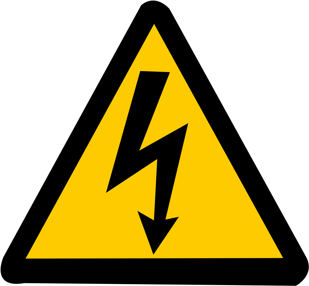 Electricity Warning Sign - Hazard (2000x2828)