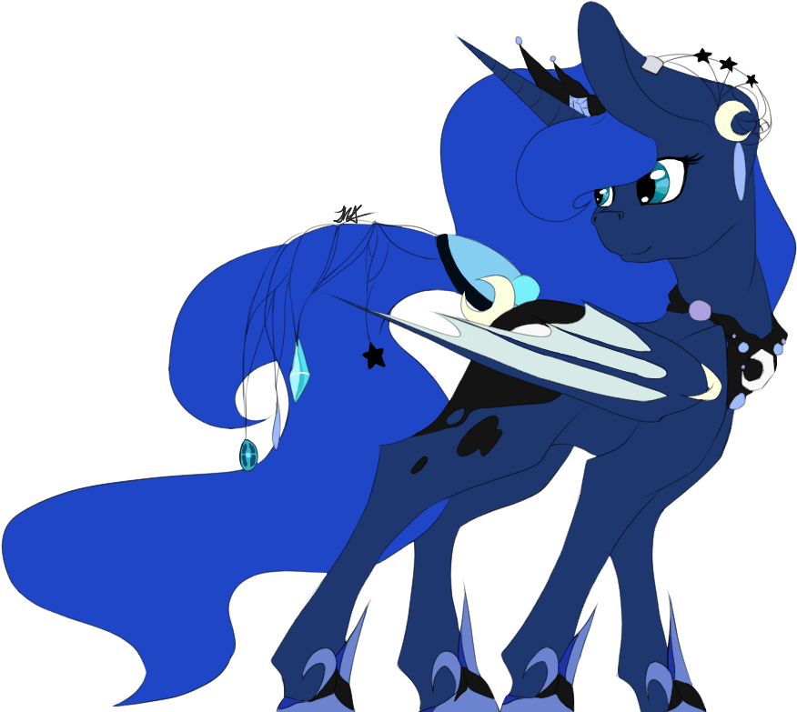 Dashie3333, Bat Wings, Jewelry, Princess Luna, Safe, - Comment Dessiner Princesse Luna (1000x800)