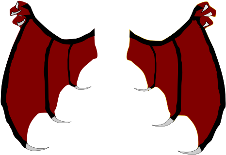 Dragon Wings Vector Stock Red 1 By Crematia18 - Red Dragon Wings Png (500x500)