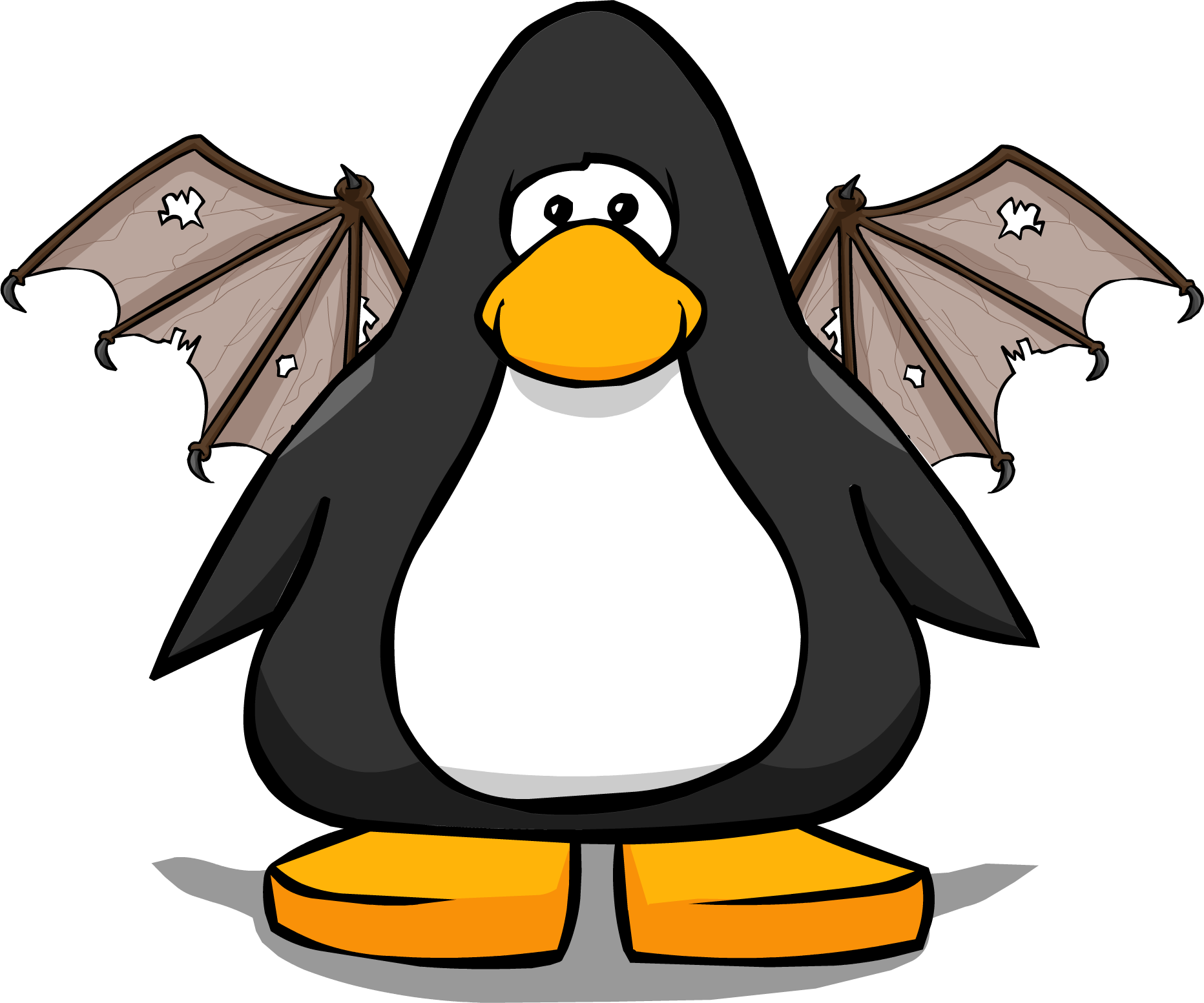 Brown Bat Wings From A Player Card - Club Penguin (1864x1554)