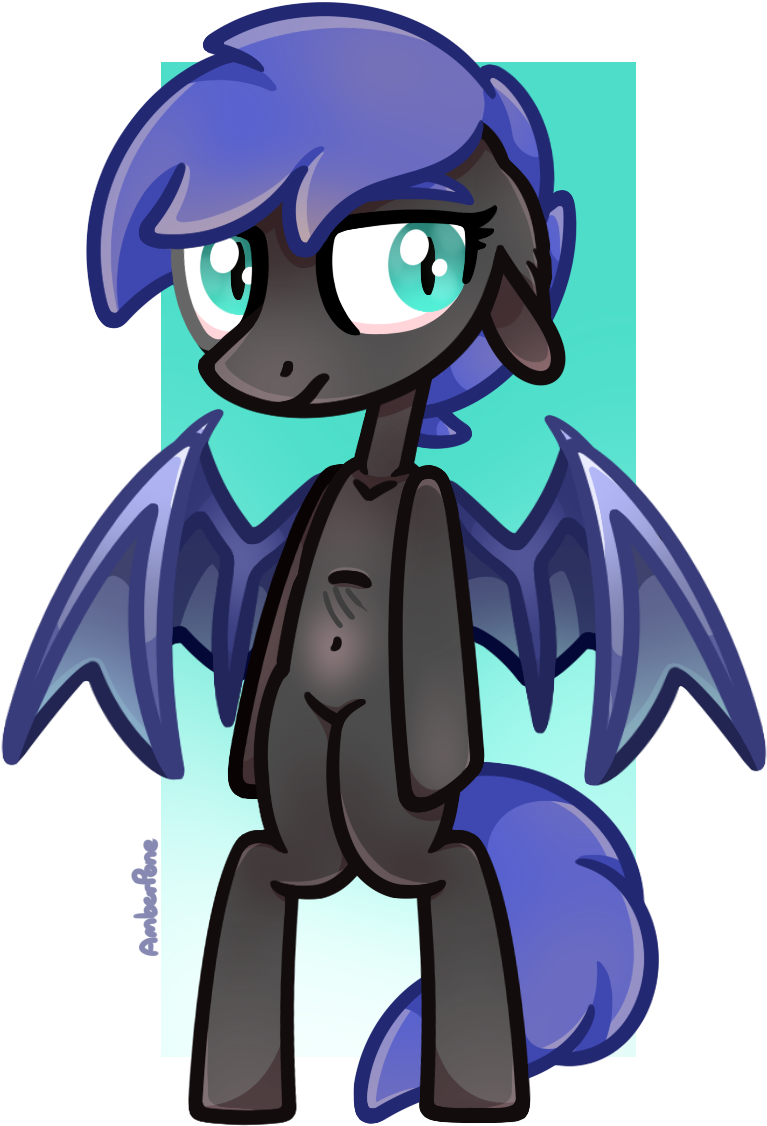 Amberpone, Bat Pony, Belly Button, Blue Eyes, Blue - My Little Pony: Friendship Is Magic (780x1130)