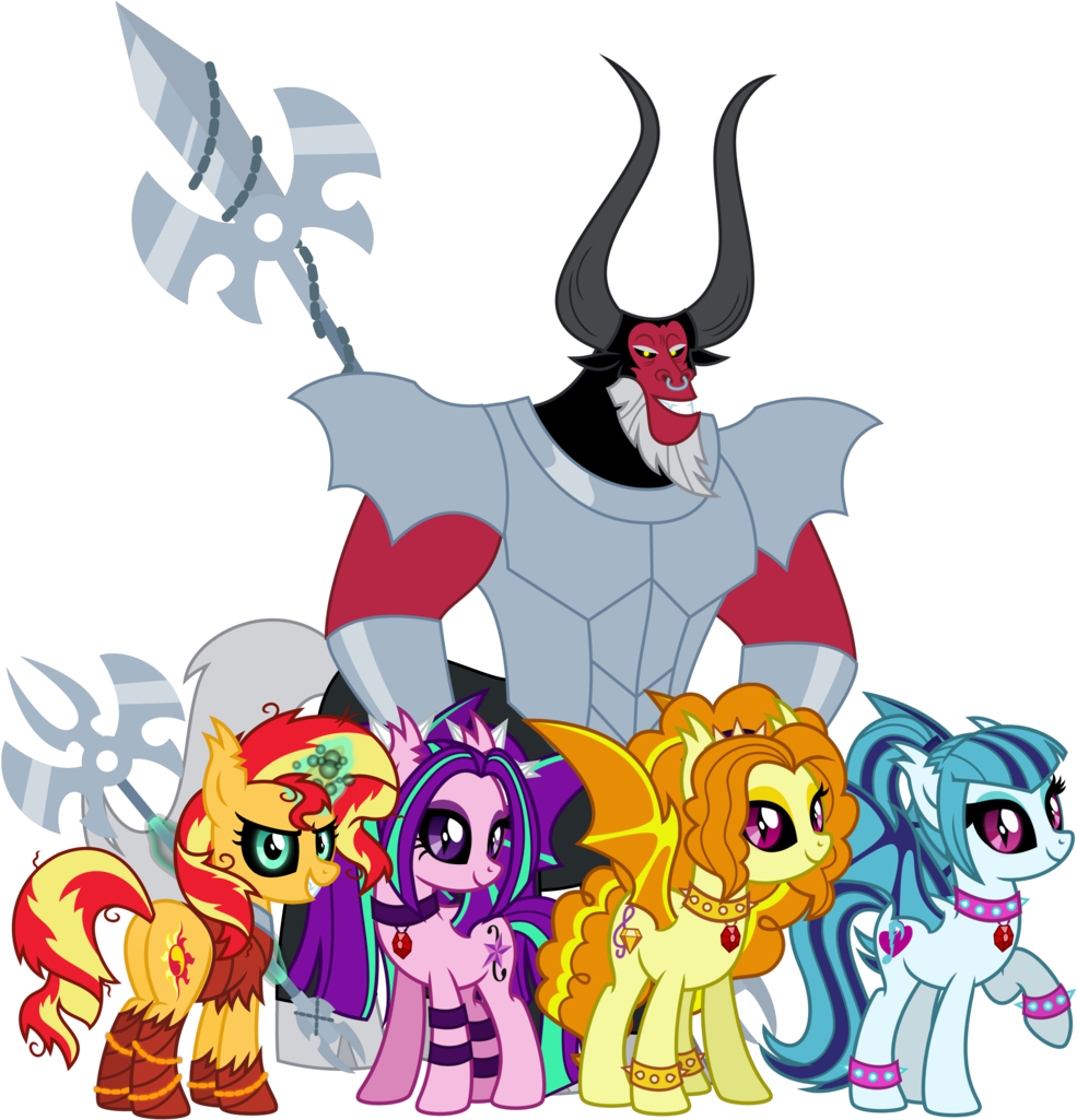 Adagio Dazzle, Alternate Hairstyle, Aria Blaze, Armor, - Sunset Shimmer (1002x1024)