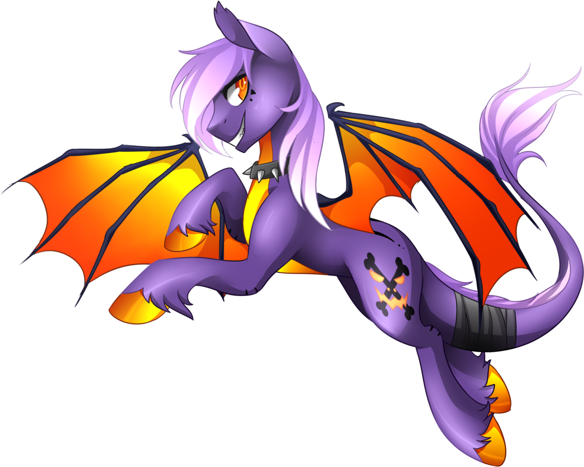 Scarlet-spectrum, Bat Wings, Choker, Hybrid, Oc, Oc - Cartoon (1280x978)