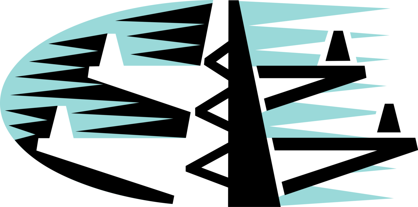 Vector Illustration Of Transmission Tower Carries Electrical - Vector Illustration Of Transmission Tower Carries Electrical (1413x700)