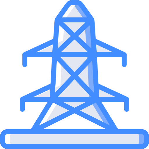 Electric Tower Free Icon - Transmission Tower (512x512)