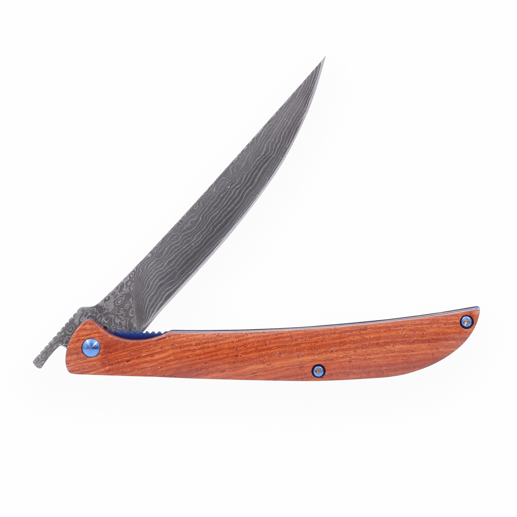 Damascus Folding Steak Knife - Steak Knife (2000x2000)