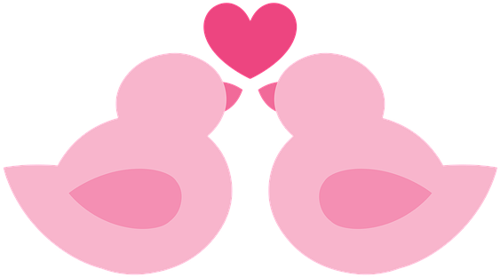 Birds, In Love, Marriage, Love - Passarinhos De Casamento Png (580x340)