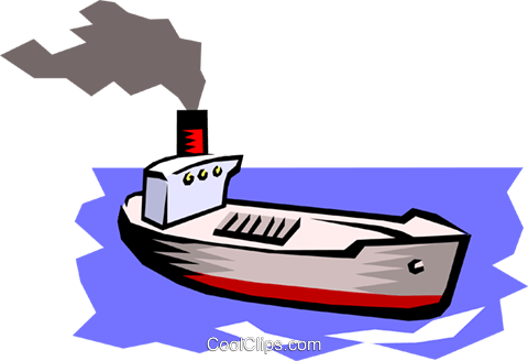 Container Ship Royalty Free Vector Clip Art Illustration - Cargo Ship Cartoon (480x328)