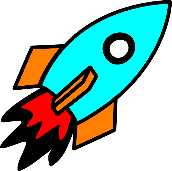 Rocket Colorful Clip Art At Clker Com Vector Clip Art - Clip Art Rockets Launching (600x597)