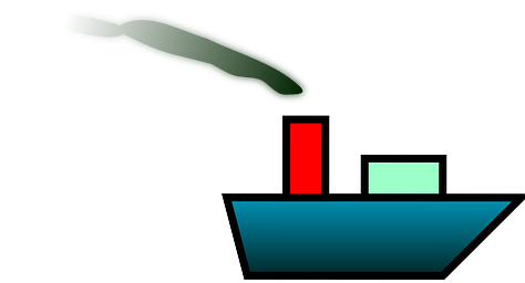 Cargo Icon, Symbol, Smoke, Ship, Boat, Sea, Cargo - Cargo Ship Clip Art (640x320)