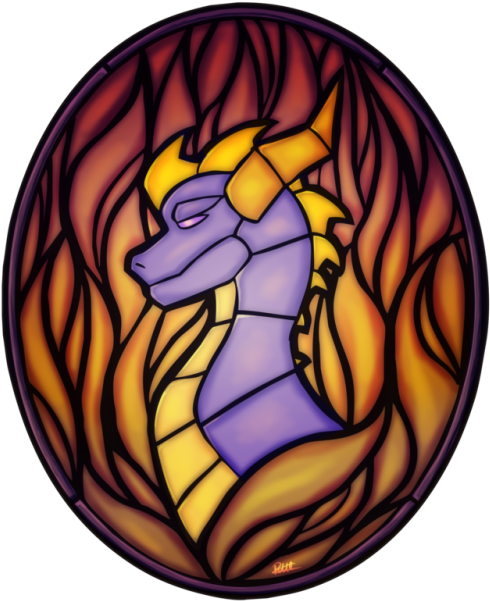 Pin Stained Glass Clip Art - Stained Glass (500x617)