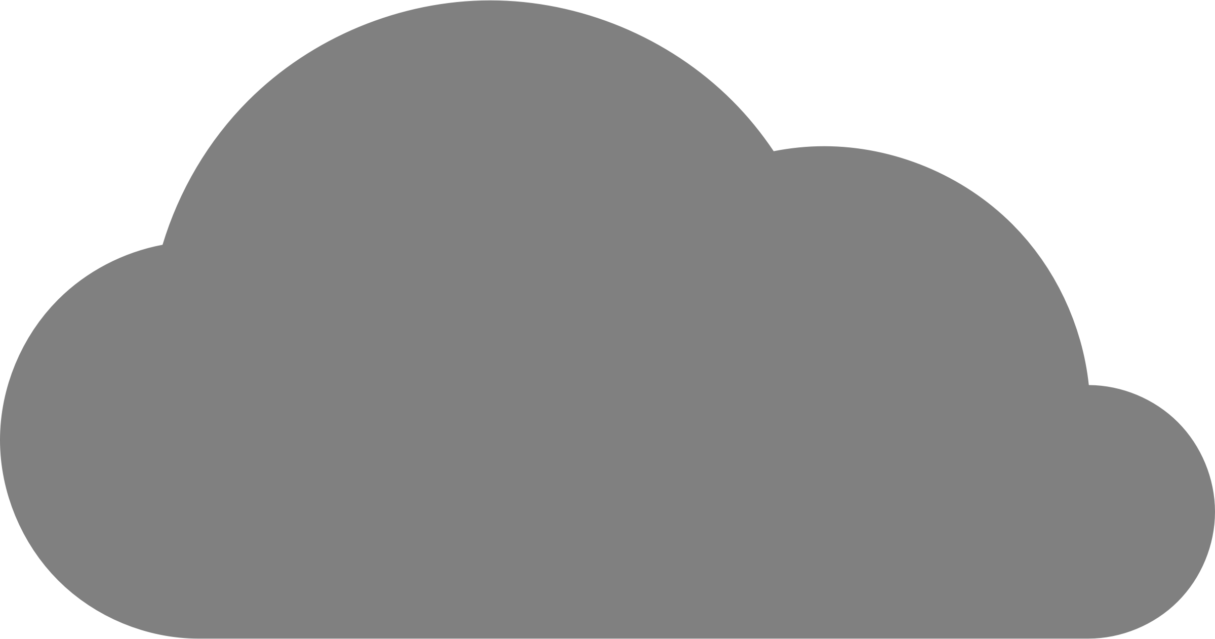 Big Image - Cartoon Grey Cloud Png (2400x1262)