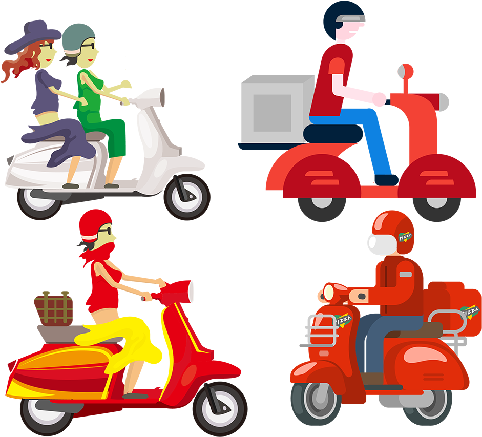 Meal Delivery Service Online Food Ordering Pizza - Moto Entrega (1000x878)