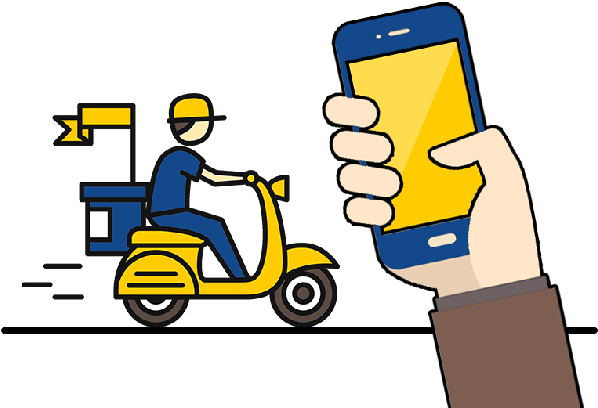 We Have A Strong And Dedicated Team Of Developers At - Food Delivery Png (602x415)