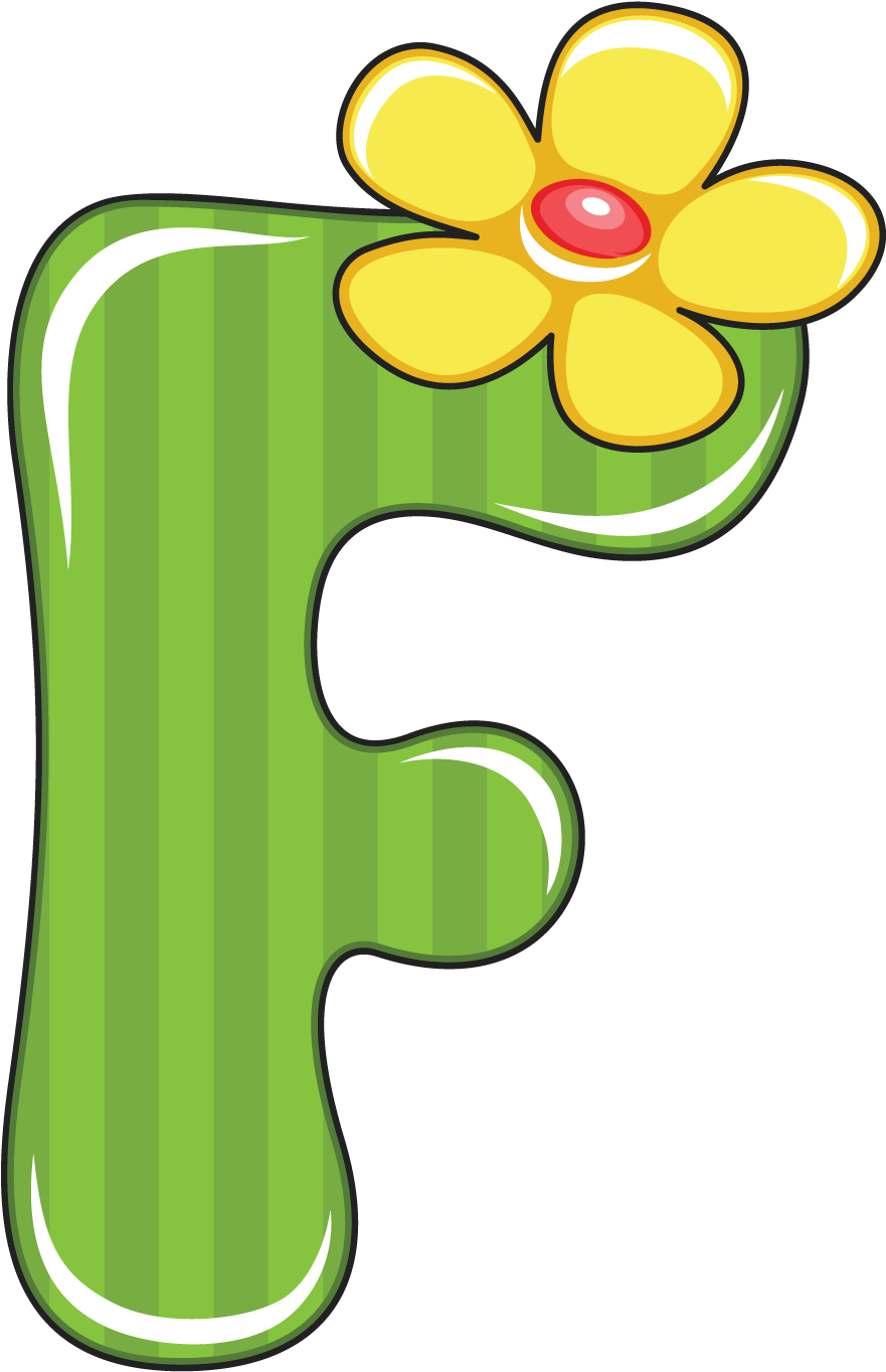 F Is For Flower, Baby Alphabet - F Clipart (985x1496)