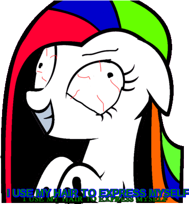 I Use My Hair To Express Myself - Pinkie Pie (378x400)