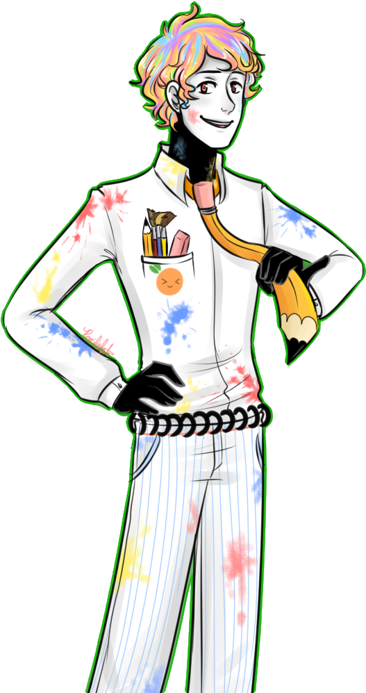 Don't Hug Me I'm Scared - Paige The Notepad Genderbent (581x1107)