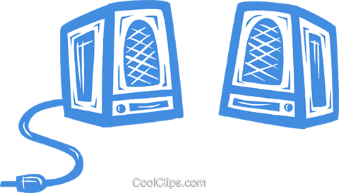 Computer Speaker Royalty Free Vector Clip Art Illustration - Computer Speaker Royalty Free Vector Clip Art Illustration (480x274)