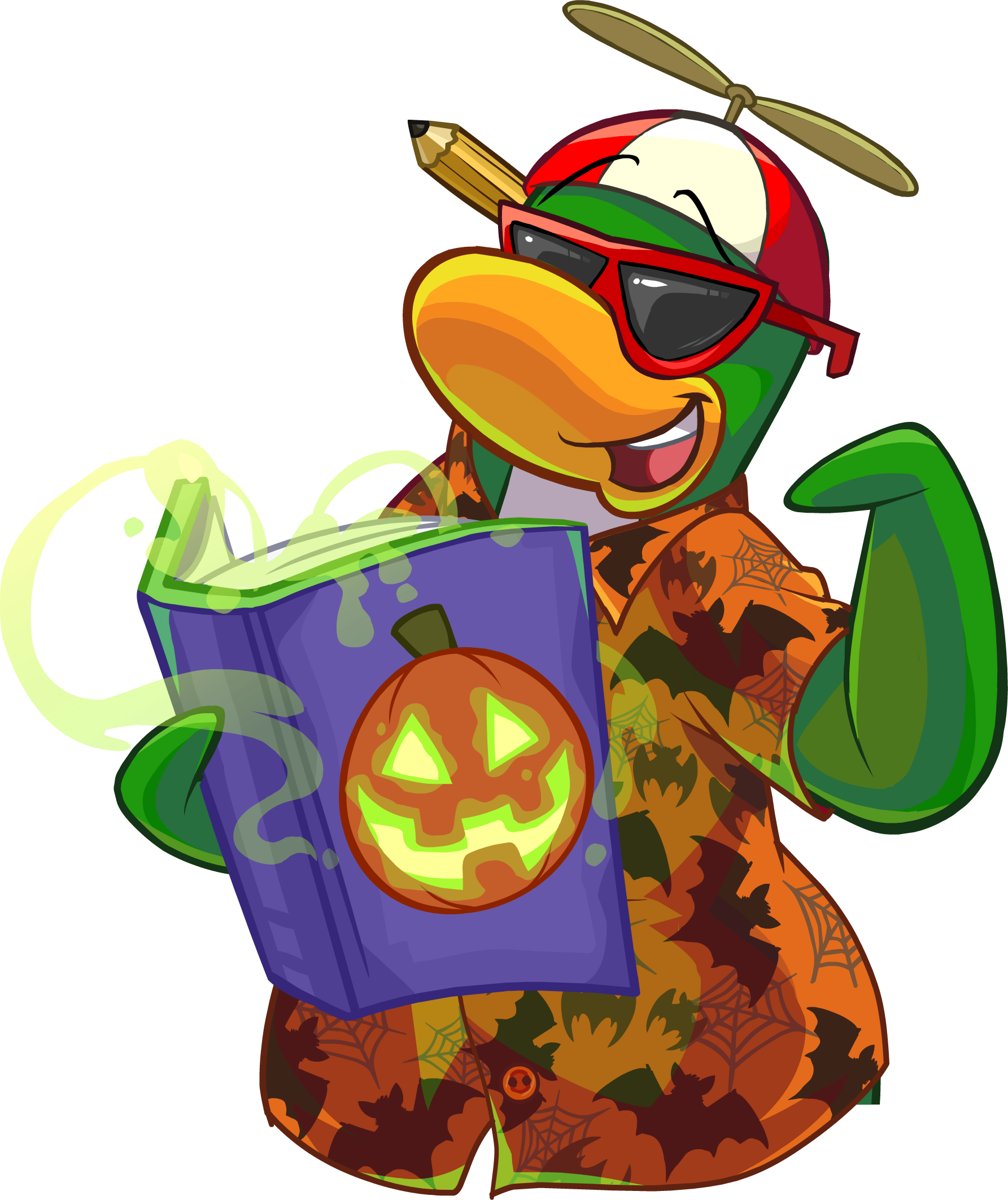 Rookie Halloween - Club Penguin Penguin Halloween Png (1785x2125)
