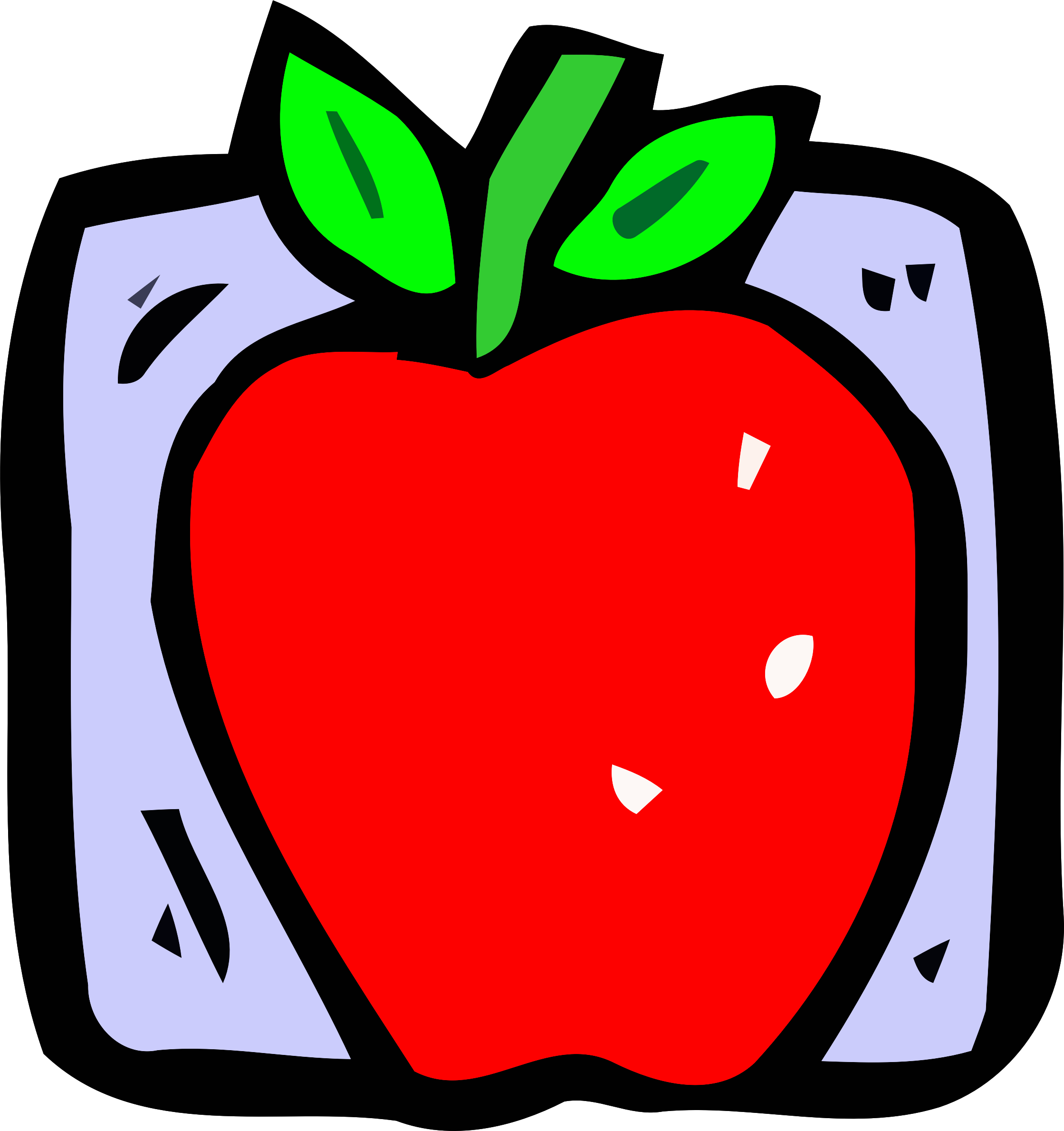 Food And Drink Icon - Fresh Apple. Large Tote Bag (2239x2379)