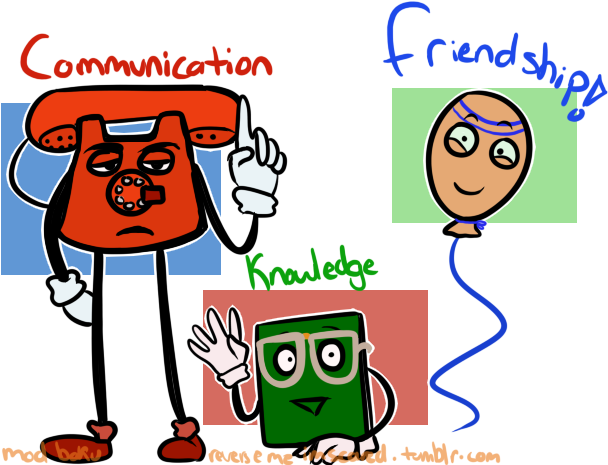 Dhmis Don't Hug Me I'm Scared Au Mod Baku Mod Lin Ref - Cartoon (635x479)