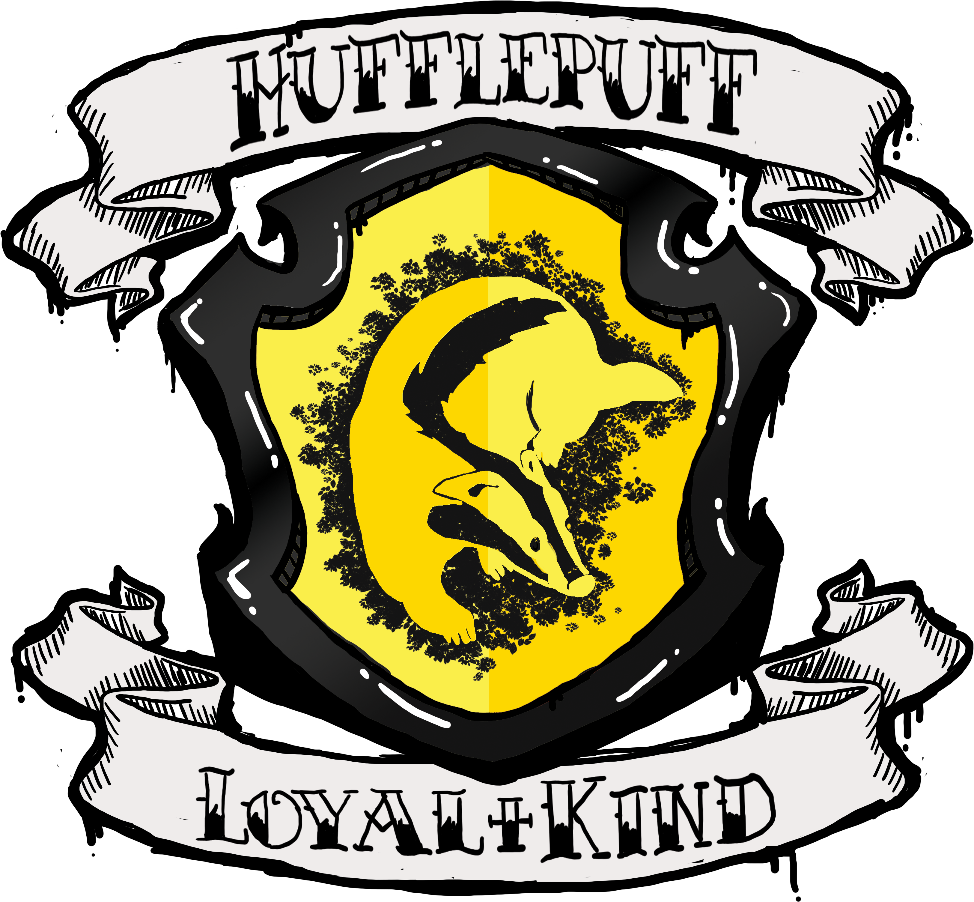 Hufflepuff Pride - Crest (3600x3600)