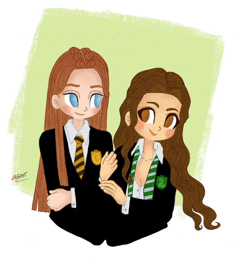 Margaery And Sansa, A Slytherin/hufflepuff Friendship - Hufflepuff And Slytherin Friendship (1000x1005)