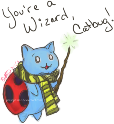 “ Hufflepuff Catbug By ~persephinae I Think Catbug - Fan Art (500x483)