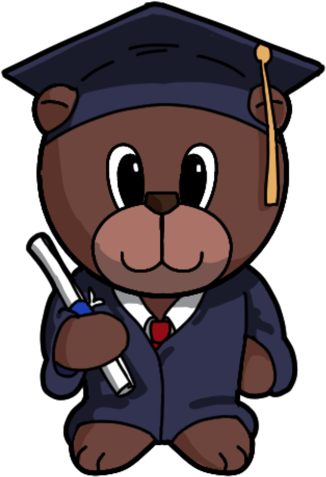 [ Img] - Bear Graduation Png (729x1002)