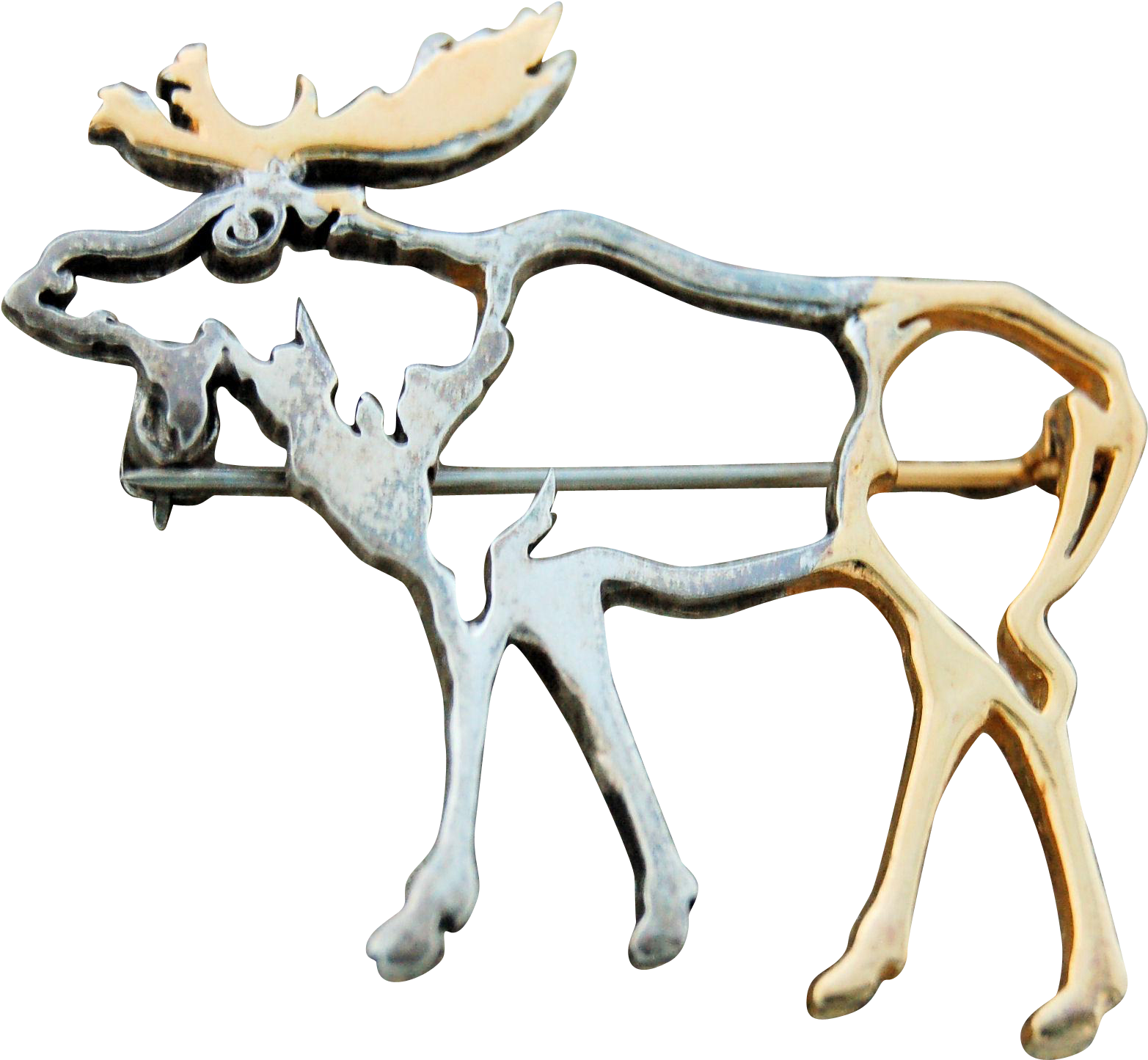 Sterling Silver Moose Brooch Pin By Brandon Williams - Reindeer (1564x1564)