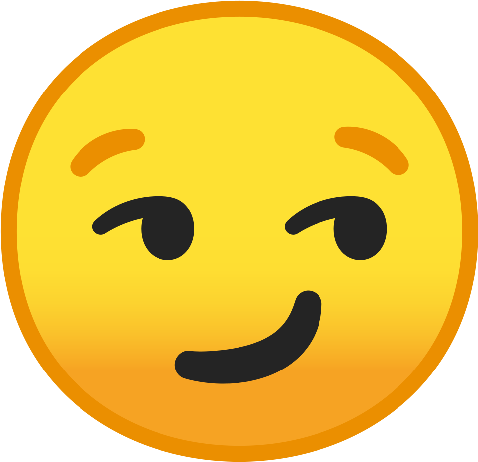Sad Emoji Clipart Smirk - 😏 Signification Emoji (1024x1024)