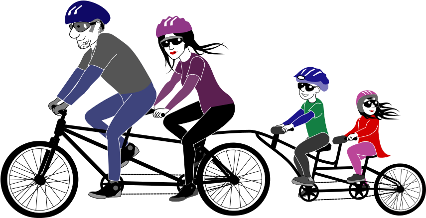 Family Registration - Family Bicycle Png (862x445)
