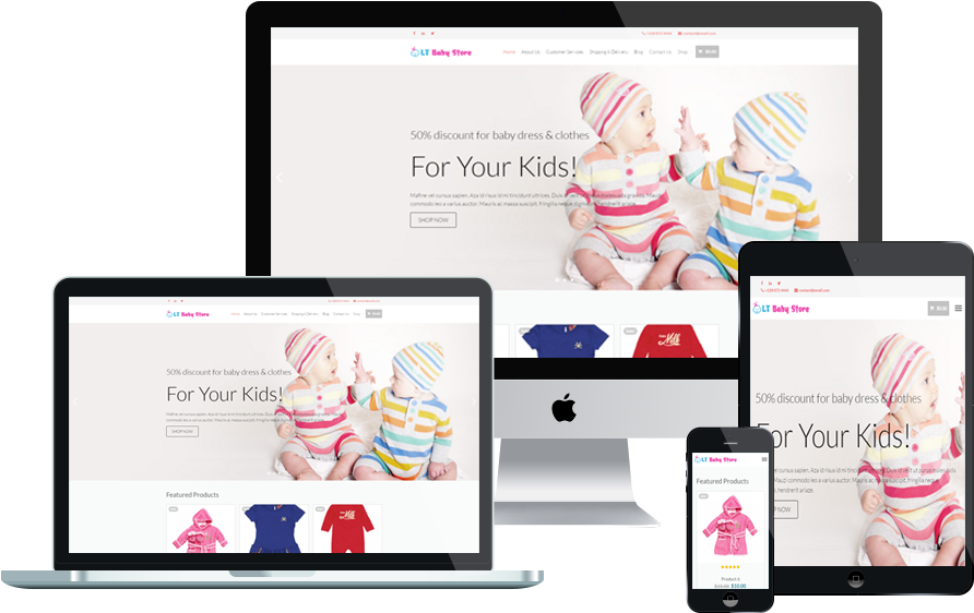 Lt Baby Shop Free Responsive Kids / Baby Store Wordpress - Free Joomla Template 2018 (1000x750)