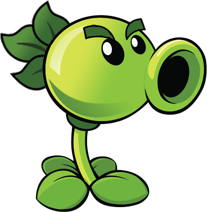 Day 9- - Plants Vs Zombies 2 Peashooter (414x424)