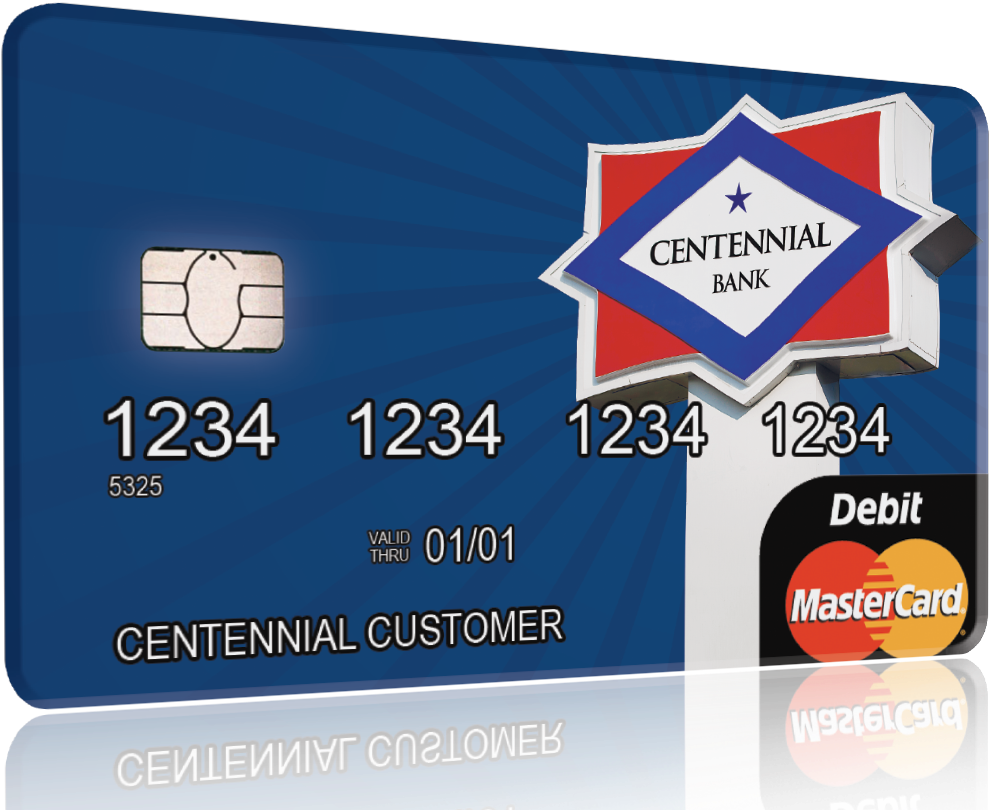 The Centennial Bank Emv Card With An Embedded Chip - Label (1086x842)