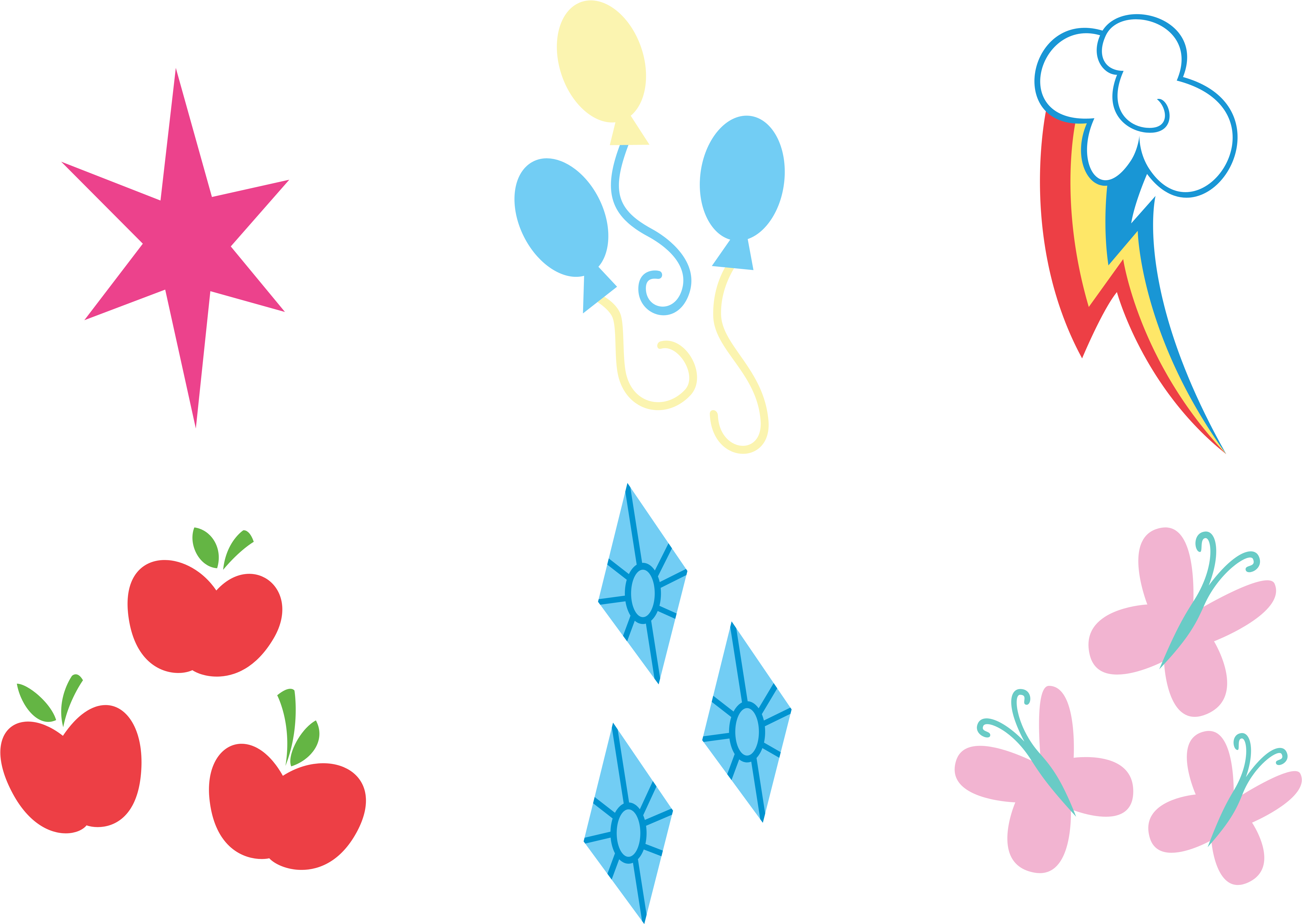 Desde Que Fue Introducido Mi Pequeño Pony En Los Inicios - Mlp Mane Six Cutie Marks (6000x4000)