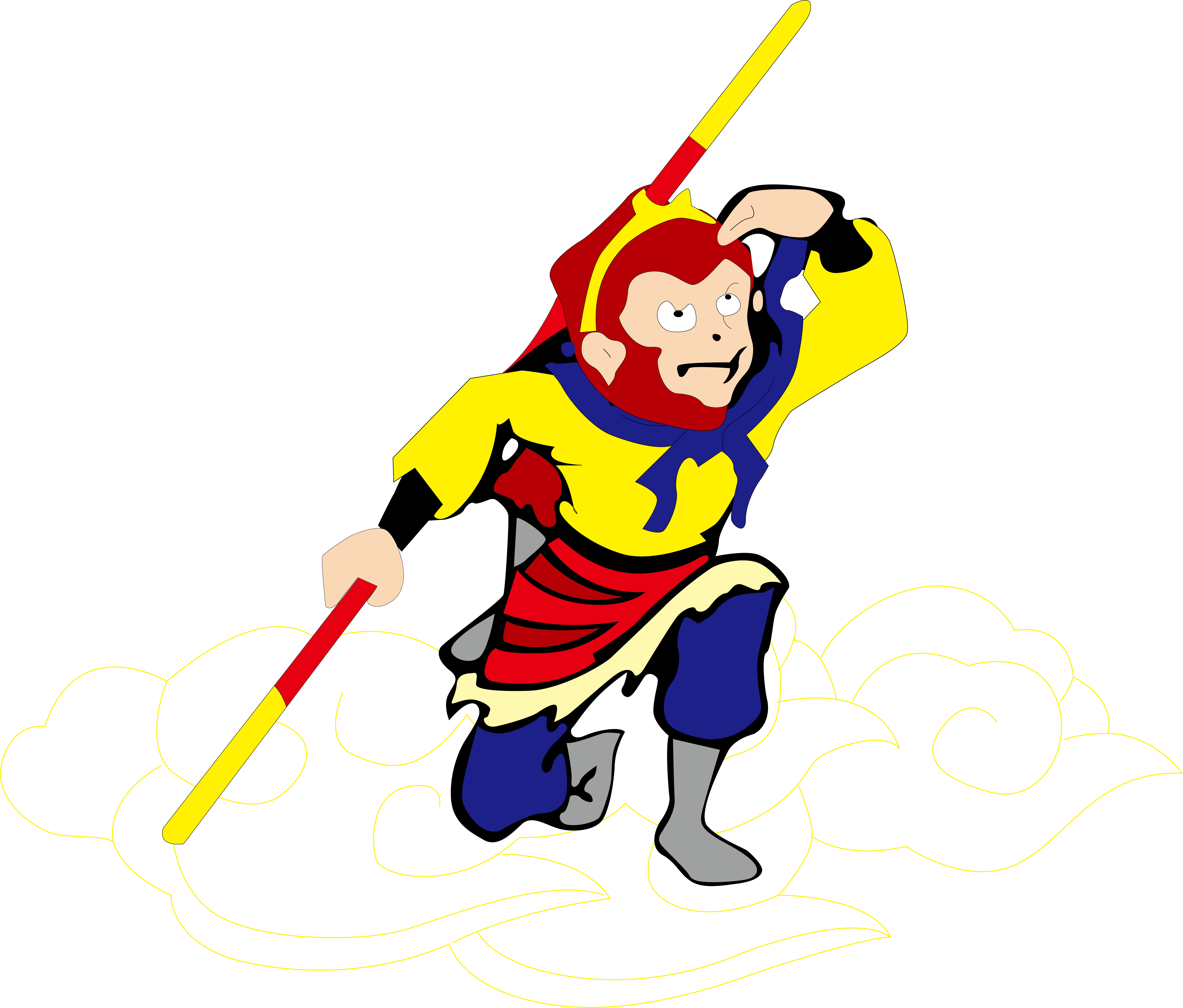 Sun Wukong Goku Journey To The West Mount Huaguo - Sun Wukong (5328x4542)