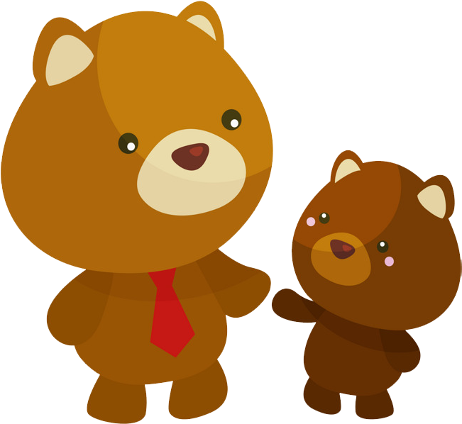 精美卡通两只熊 - Cartoon (800x800)