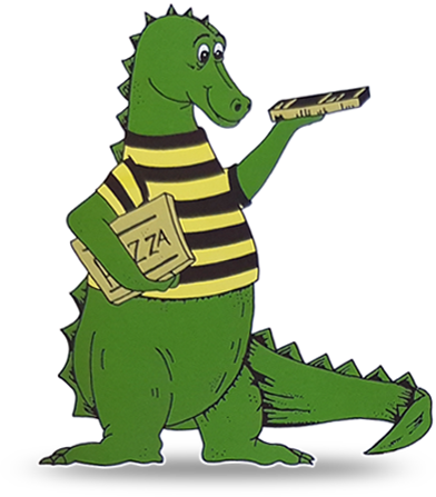 Welcome To Dino's Grill - Cartoon (392x447)